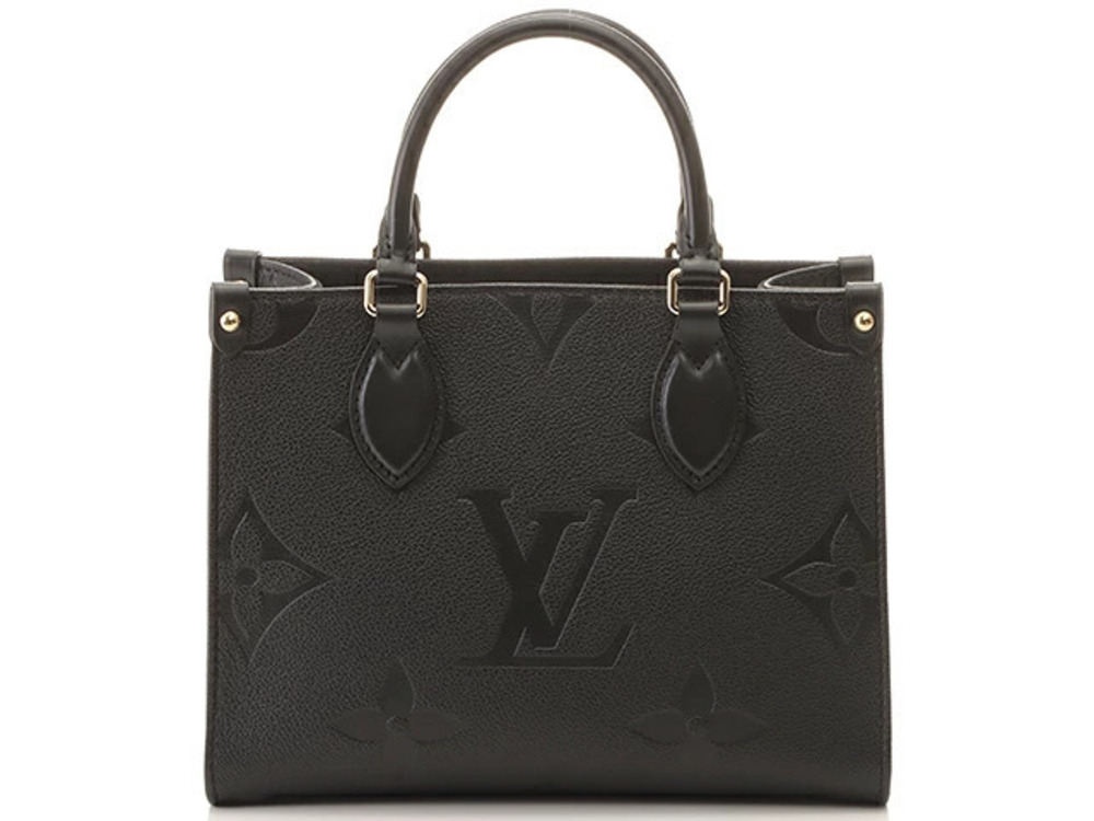 LOUIS VUITTON On The Go Monogram Empreinte Noir Black Tote Bag